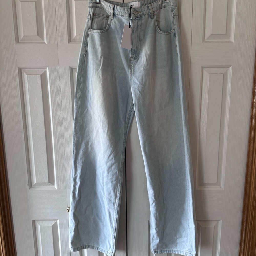NWT Grey Lab High Waist Wide Leg Jeans  Sz 31